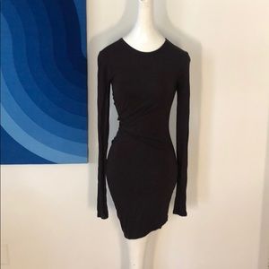 Plum black Alexander Wang fitted stretch dress